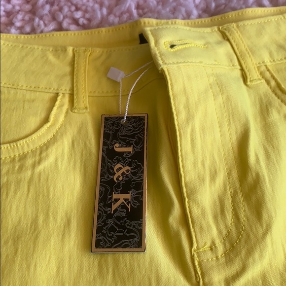 High Waisted Yellow Shorts - Picture 7 of 8